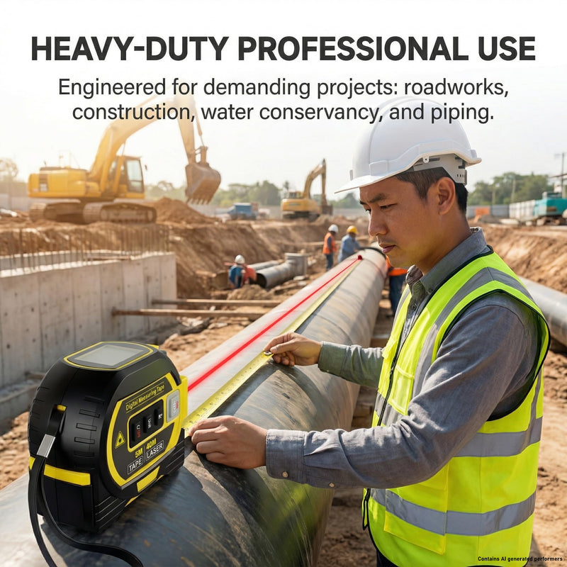 3-in-1 Laser Tape Measure 135Ft | Laser Distance Meter