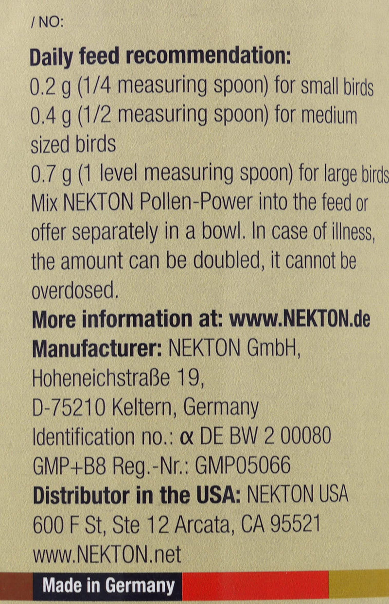 Nekton Pollen-Power for Birds 90g/ 3.1oz 90g / 3.1oz - PawsPlanet Australia