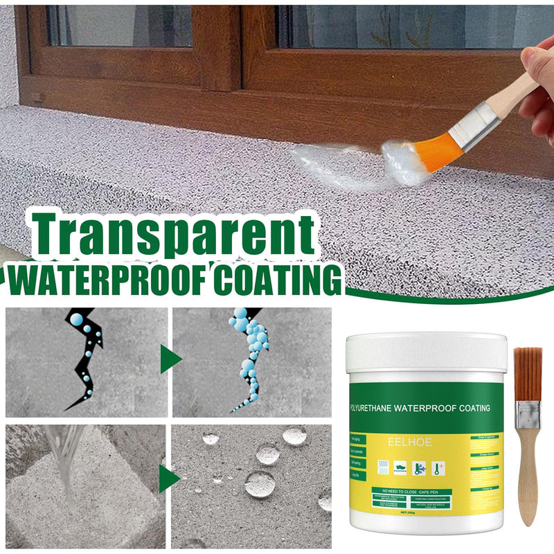 300g Transparent Waterproof Insulating Sealant, Strong Adhesive Seal Waterproof Coating, Invisible Waterproof Agent for Wall Mending Toilet Anti-Leak Coating.