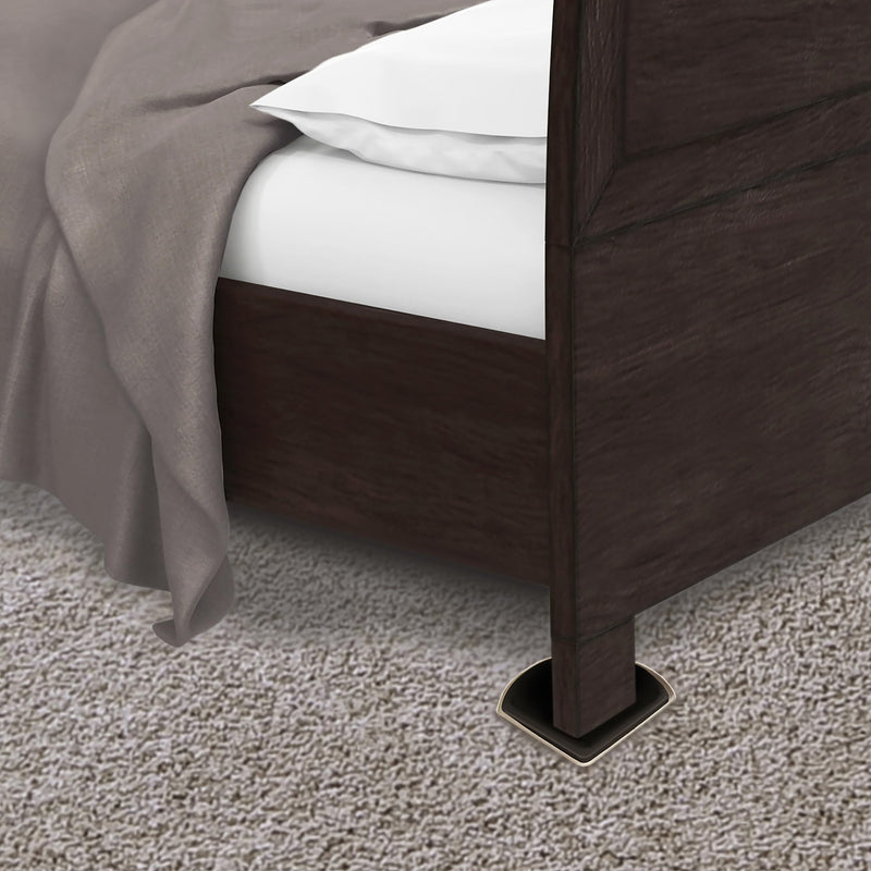 Super Sliders 7" Slide & Hide Reusable Furniture Sliders for Carpet - Effortless Moving and Surface Protection, Beige (4 Pack) 7 Inch