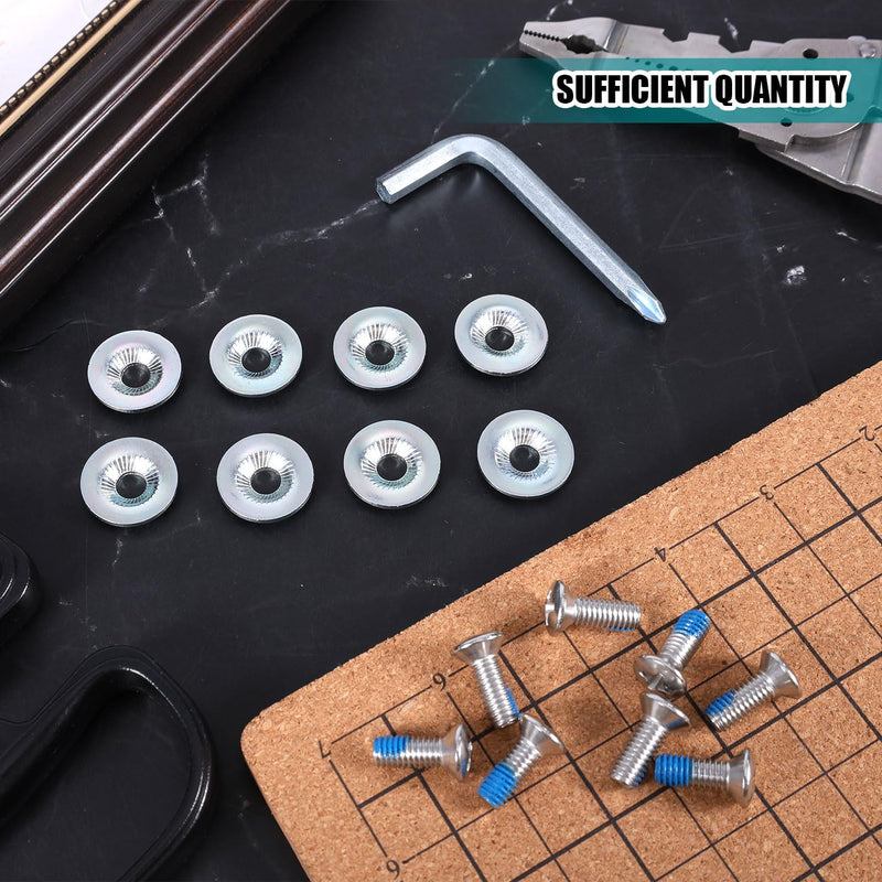 16pcs Snowboard Binding Screw Set, Including Stainless Steel Ski Mounting Screws & Anti-Slip Washers with Screwdriver for Snowboard Binding Accessories 16