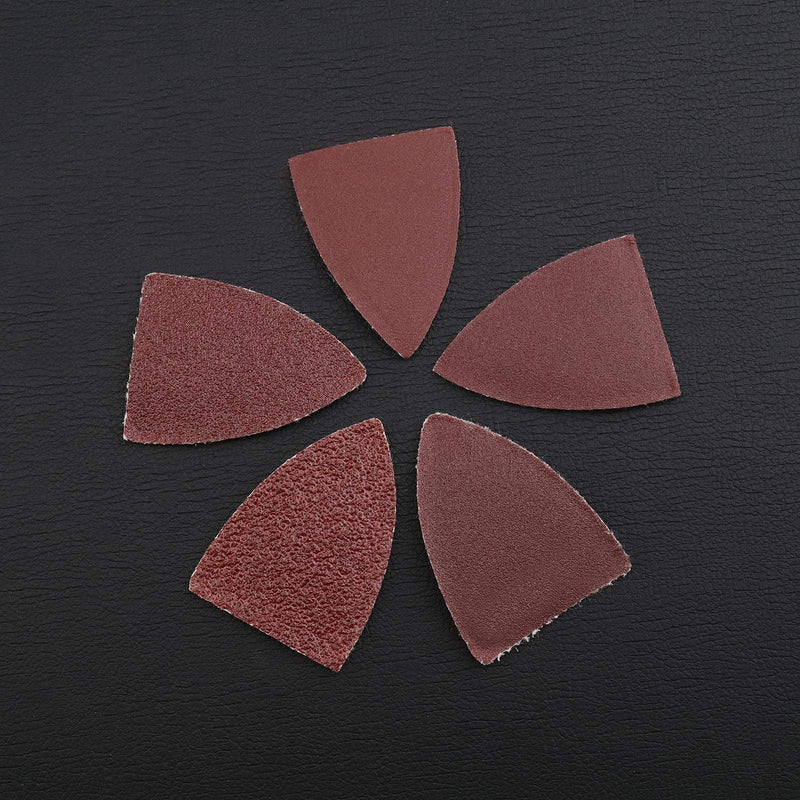 52Pcs Oscillating Multi Tool Finger Sanding Pads Accessories Kit 52x37x7mm Triangular Finger Sanding Pads & Sandpaper Universal Interface