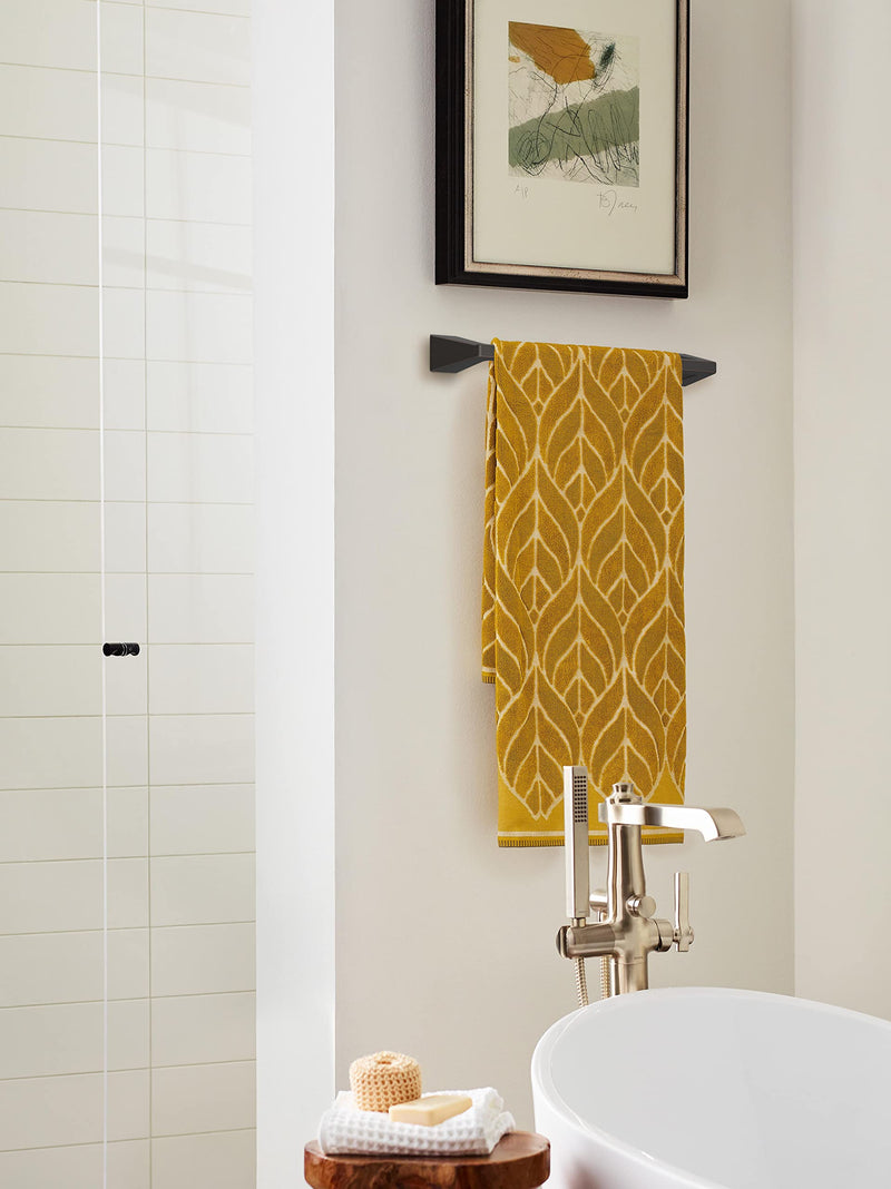 Amerock BH36003ORB | Oil Rubbed Bronze Towel Bar | 18 inch (457 mm) Center-to-Center Towel Rack | Blackrock | Bathroom Towel Holder | Bathroom Hardware | Bath Accessories