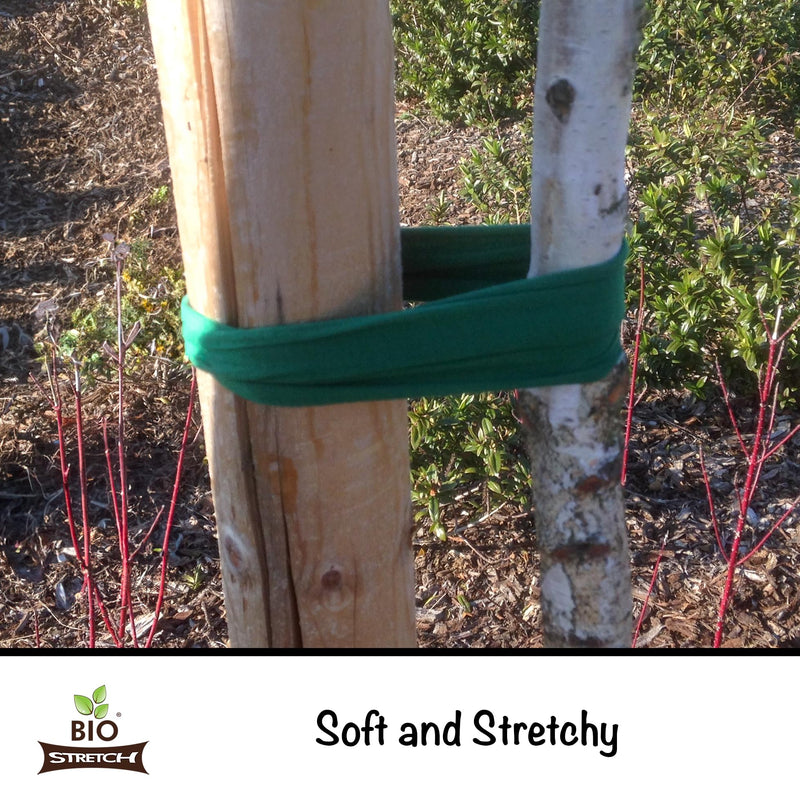 Extra Wide Tree Ties and Large Plant String | Environmentally Smart Soft Green Plant Support and Garden Twine (Bio Extra Wide 26 ft / 8M)