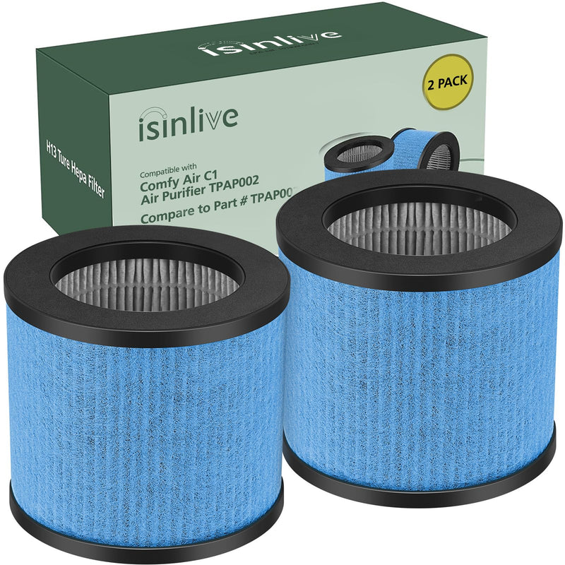 2 Pack TPAP002 Filter Replacements HEPA For TOPPIN TPAP002 Air Purifier TPAP002 2 Pack