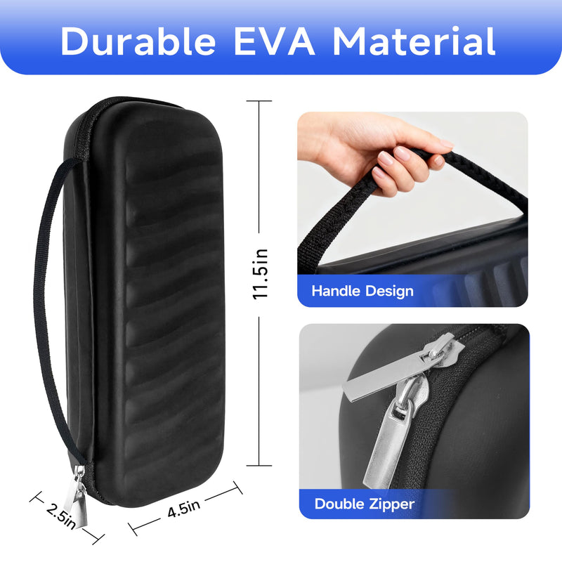 Stethoscope Case Compatible with 3M Littmann Classic III/Cardiology IV Diagnostic Stethoscopes/MDF Acoustic Stethoscopes/Lightweight II S.E,Includes Name Tag and Stethoscope Holder (Black) Black