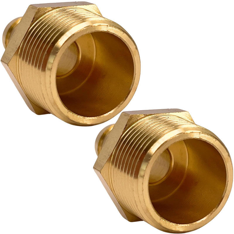 2pcs Brass Hose Barb Pipe Fitting 1/2" Barb x 3/4" NPT Male Adapter Barbed by CX WONDERLAND