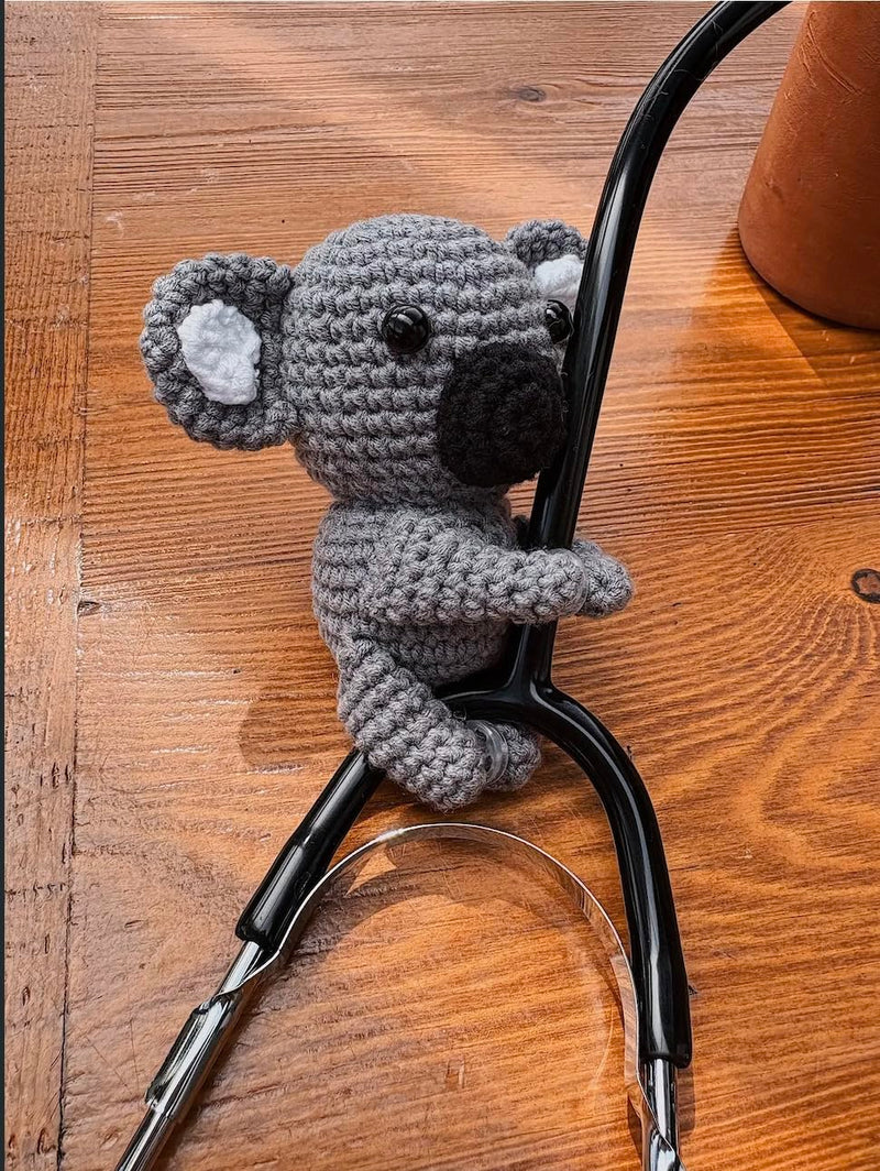 Handmade Crochet Koala Stethoscope Accessories Charm – Cute & Comfortable for Pediatricians and Nurses