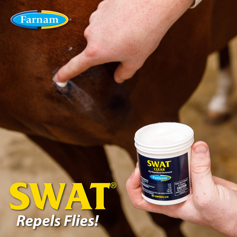 Farnam SWAT CLEAR Horse Fly Control for Horses, Ponies and Dogs, 7 ounce jar - PawsPlanet Australia