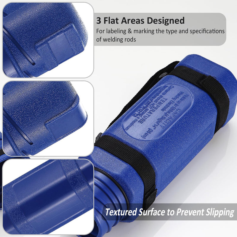 14" Rod Storage Container Tube - 1 Pack Blue Holder Canister for 10LB SMAW Welding Stick Electrode 1 PC