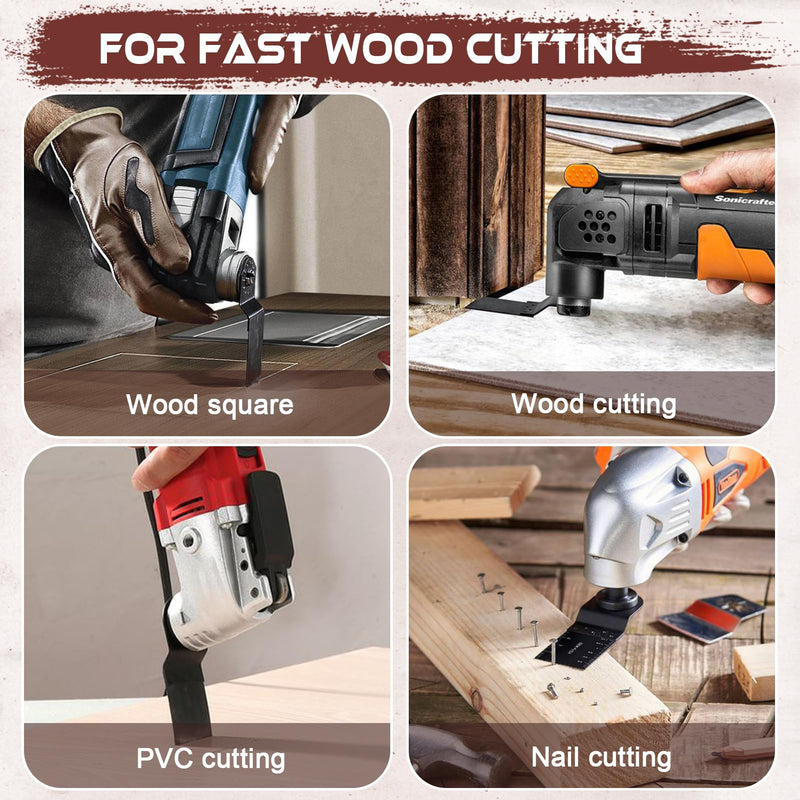 161Pcs Oscillating Tool Sanding Pad Kit, Includes 3Pcs Triangle Sanding Pads, 3Pcs Finger Sanding Pad, 150Pcs Sandpaper and 5 Saw Blades, for Wood Polish Sanding, & Other Surfaces