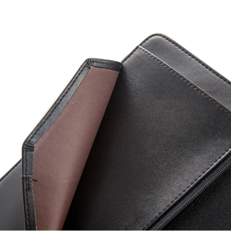 Server Books for Waitress,with Zipper Pocket Waitress Book Leather Booklet Waiter Money Organizer Wallet,Restaurant Guest Cash Check Bill Receipt Holder,Fit Server Apron (Cherry) Cherry