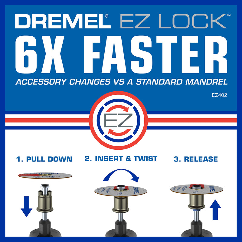 Dremel EZ727-01 EZ Lock Sanding & Grinding Rotary Tool Accessories Kit, 18-Piece Assorted Set - Perfect for Detail Sanding and Sharpening New Model