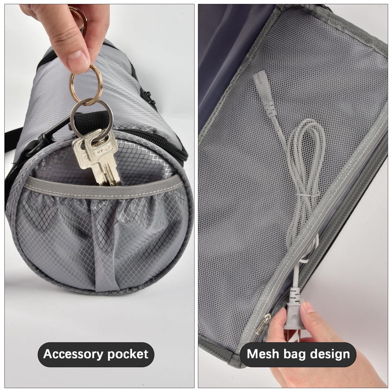 Food Warming Mat Bag, Universal Roll Up Hot Plates Heating Pad Storage Holder for KPPTYUM, for itrusou, for LNNIW, for Relixcozy& More Electric Warmer Tray, Ideal for Parties, Buffet, Travel-Case Only Grey