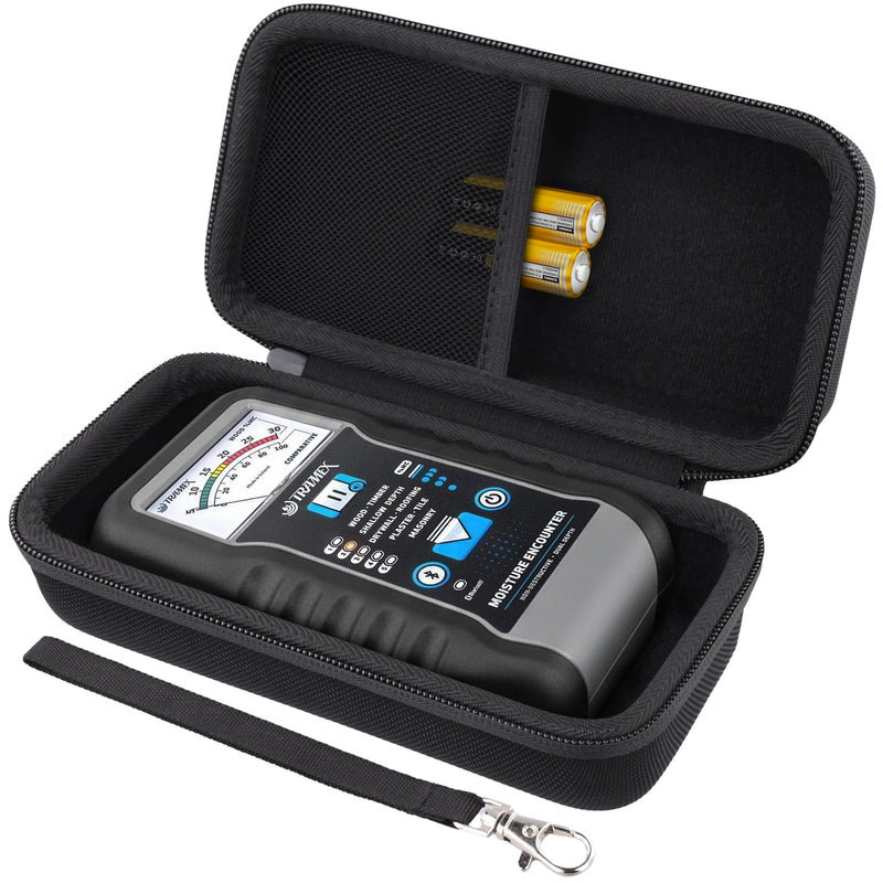Syongsion Hard Case for Tramex ME5 MEX5 CME5 CMEX5 SMM5 Moisture Meter | Features a Mesh Pocket for Accessories. Hand Strap for Easy Carrying. Shockproof Storage Organizer for Work and Travel