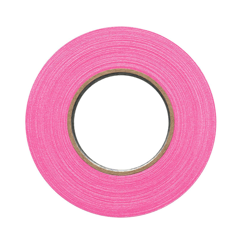 2" Width ProTapes Pro Gaff Premium Matte Cloth Gaffer's Tape With Rubber Adhesive, 50 yds Length x, Fluorescent Pink (Pack of 1)