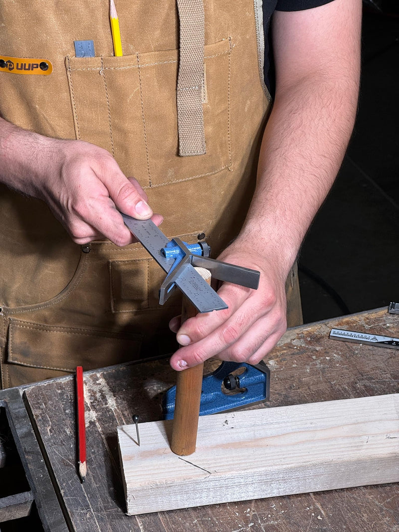 PEC Tools Center Head for 12”/18"/24" Blades, Combination Square Component, Center Finder Made from Cast Iron with Powder-Coat Finish, Trusted by Professionals Since 1960 12"