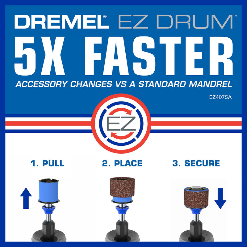 Dremel EZ727-01 EZ Lock Sanding & Grinding Rotary Tool Accessories Kit, 18-Piece Assorted Set - Perfect for Detail Sanding and Sharpening New Model