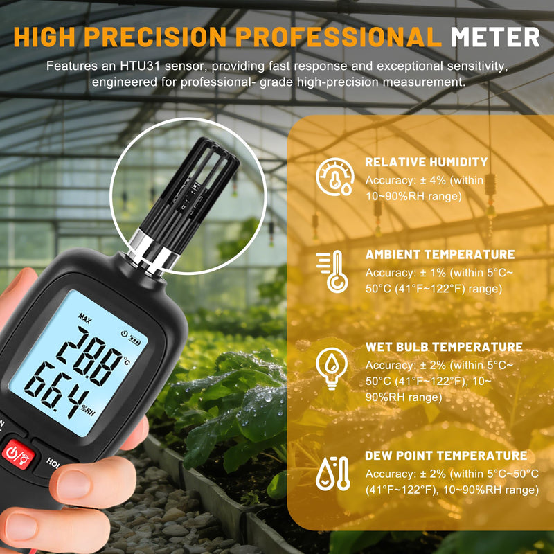 HM-01 Digital Psychrometer & Temperature Humidity Meter