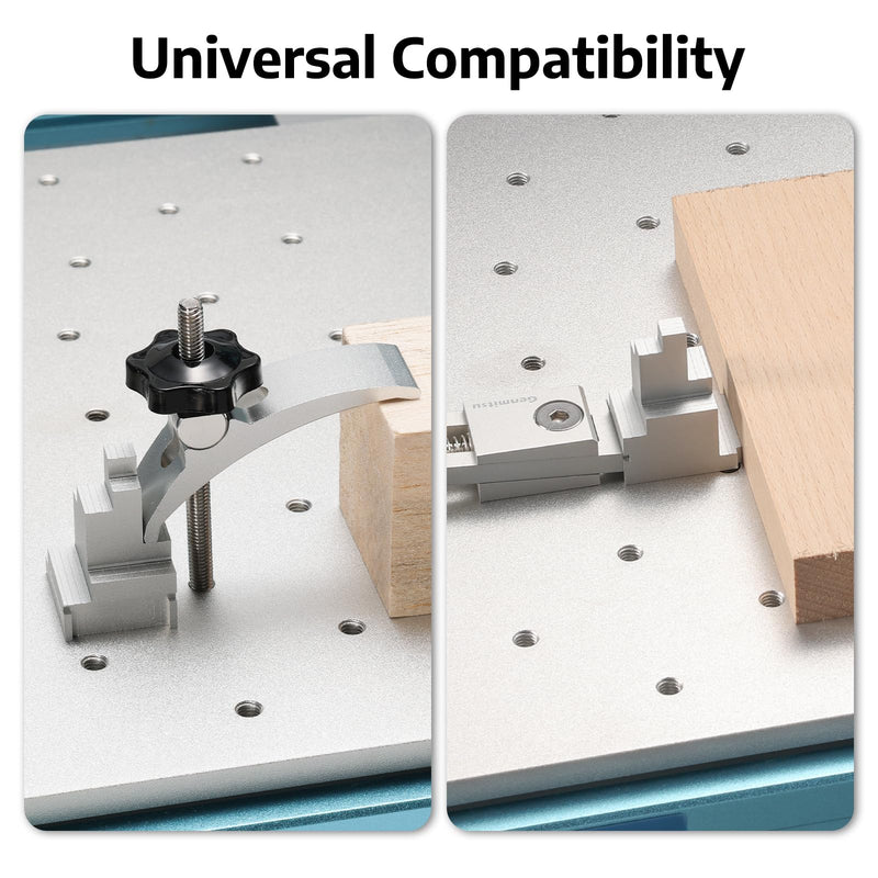 Genmitsu 2pcs Clamp Blocks, 8 Adjustment, Workholding Spacer for Vise & Hold Down Clamps, Expand Clamping Range for CNC Router Machine