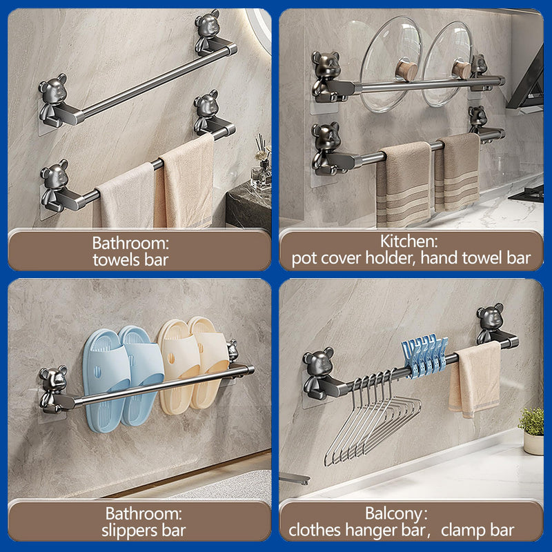 Towel Bar for Bathroom,15.7 Inch 4-Pack Towel Racks for Bathroom Wall Mounted,Towel Holder for Bathroom Accessories, Home Decor, Apparment Essentials