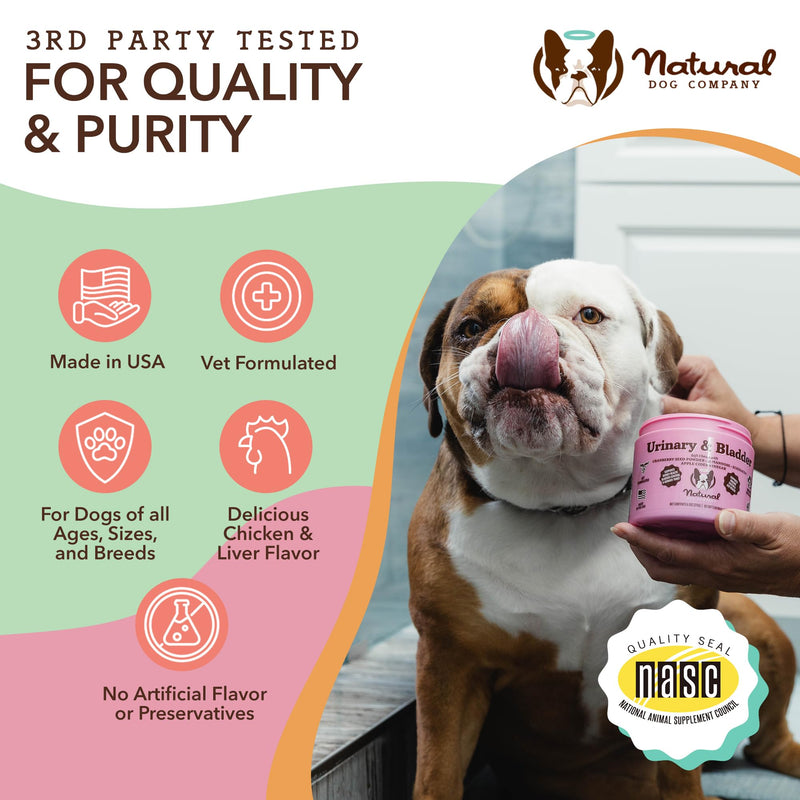 Natural Dog Company Urinary and Multivitamin Bundle - Supports Urinary Tract, Immune System, Joint Health, and Energy - Essential Chews for Dogs' Overall Well-Being and Vitality