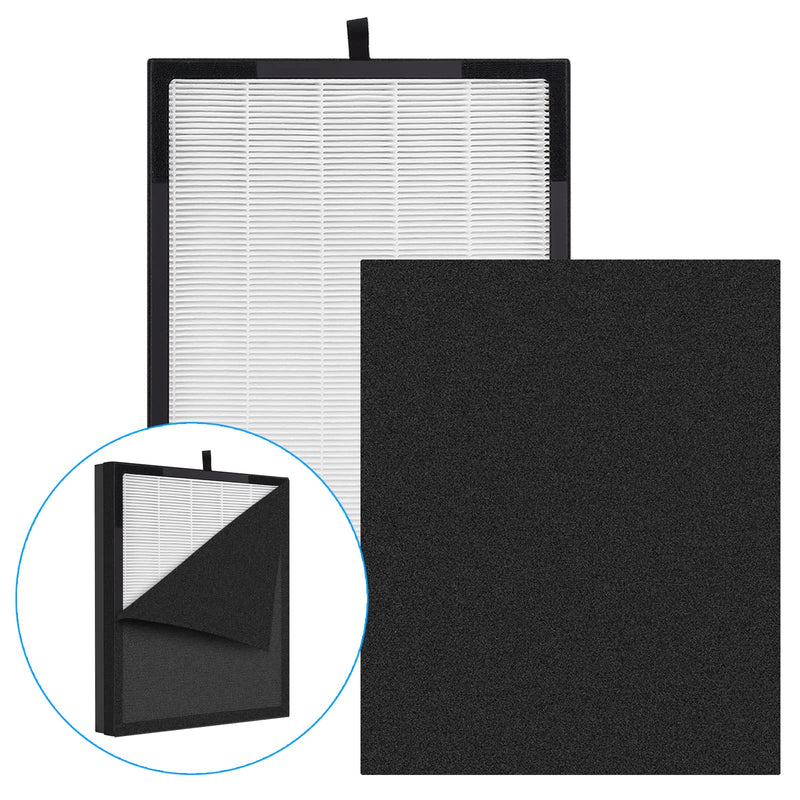 Air Purifier Filter for Zigma Aerio-300: Hepa Air Purifier Filter Replacement 1 High-Efficiency True HEPA Filter - 1 Carbon Pre-Filters Carbon filter Room Home