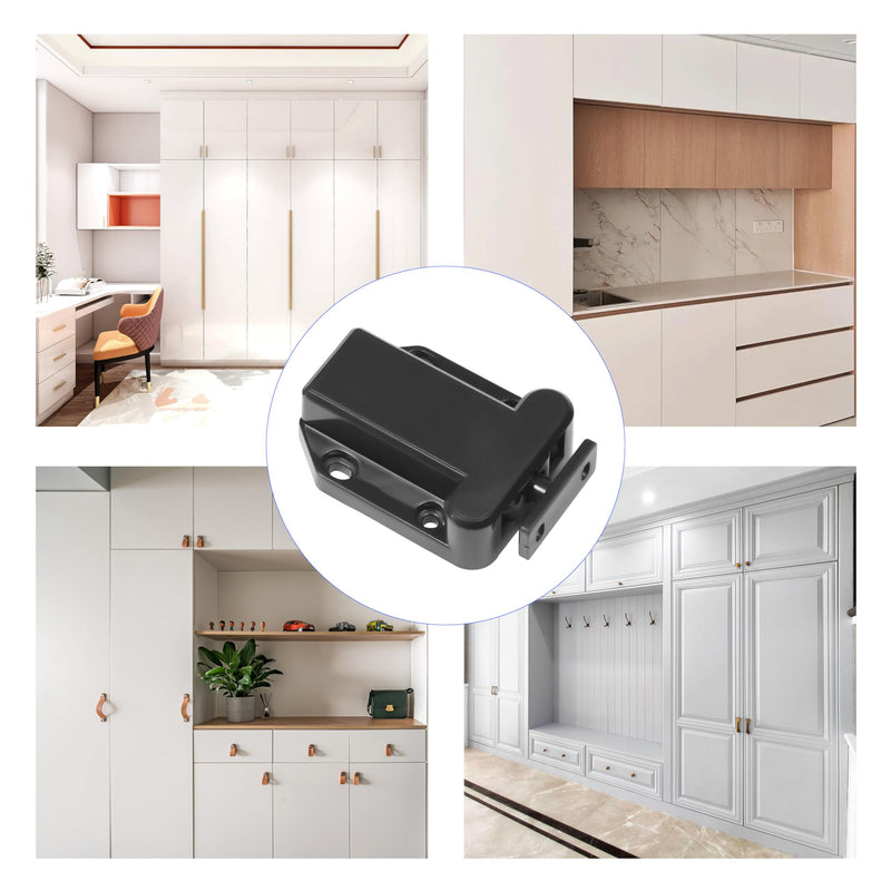 Push Latch Rebound Self-Locking Device, Automatic Pop-Up Function Cabinet Lock, Modern Home Lock (2 Packs)