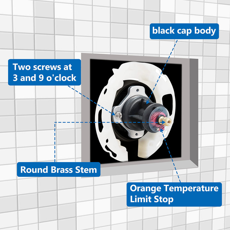 Mixer Balancing Cap Assembly Replacement for Kohler GP77759,Compatible with Rite-Temp Shower Valves and Pressure Balance 1/2" Shower Valve,Aftermarket Part. 1 Pack