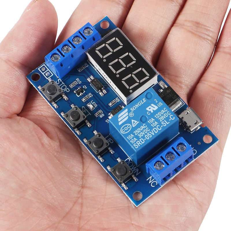 DC 6-30V Timer Relay Programmable Delay Relay Module Cycle Timer with LCD Display / 5V Micro USB, Smart Home Controller (10pcs) 10pcs