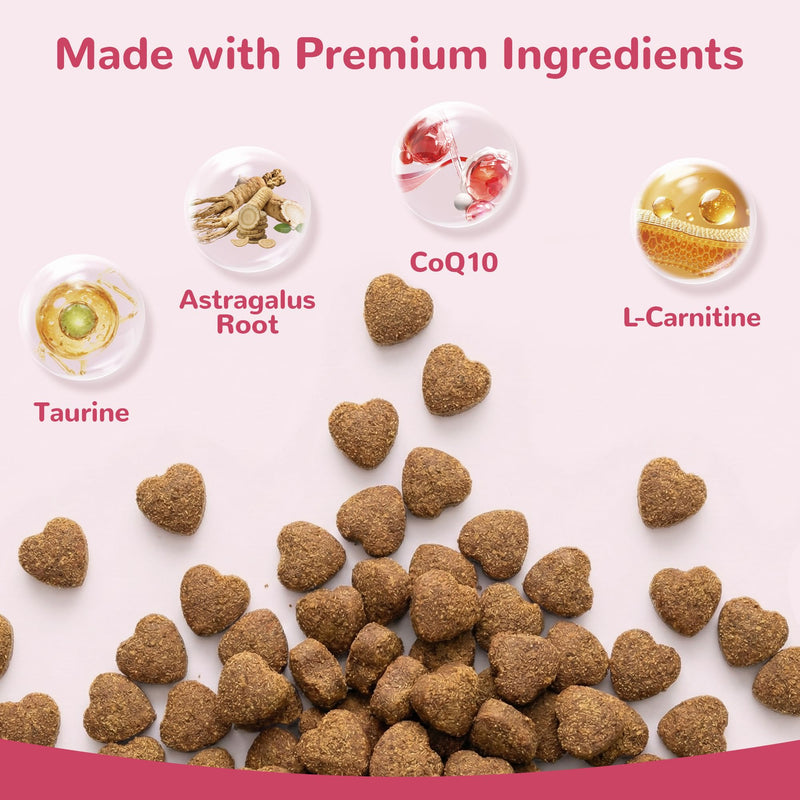 Heart Support Supplement for Dogs, Taurine for Senior & Puppy Dogs, Dog Multivitamin with CoQ10 & L-Carnitine for Heart, Cardiovascular & Antioxidant Support - 200ct Chicken 200 Chews