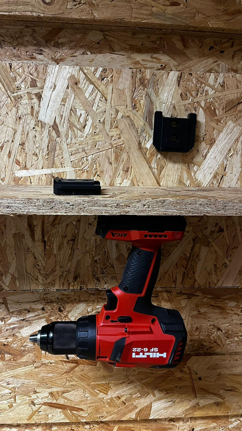 StealthMounts Tool Mounts for Hilti Nuron 22c | Tool Holders for Hilti Nuron 22v in Black | 4 Pack | Made in the United Kingdom