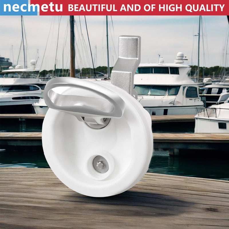 Boat Cam Latch Fits 2-1/2" Hole,Surface-Mount Locking Latch Flush Mount Latch (Key Locking)