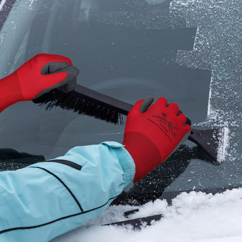 Winter Work Gloves Thermal Insulated Work Gloves Freezer Gloves Waterproof Foam Latex Coated Gloves for Men Women 6 Large