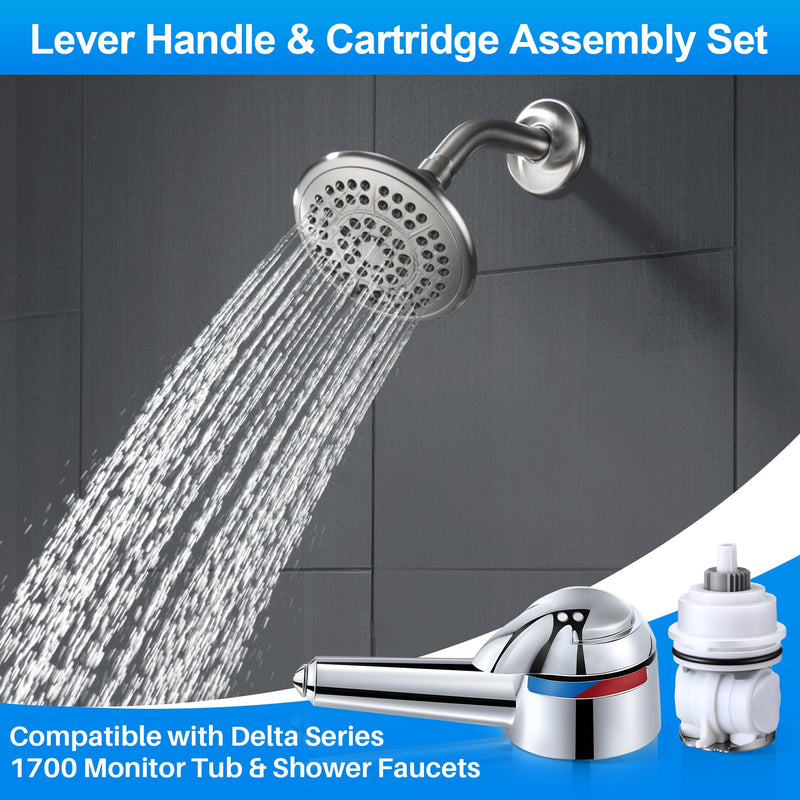 Handle & Cartridge Kit Compatible with Delta 1700/17 Monitor (1700 Series) 1700 Series