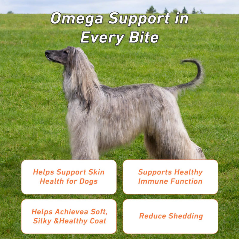 Guiding Star Omega 3 Fish Oil for Dogs 120ct，Skin and Coat Supplement for Dogs,Dog Omega 3 Supplement with EPA & DHA,Fish Oil for Dogs Skin and Coat,Dry Skin Relief for Dogs Chicken 120 Count (Pack of 1)