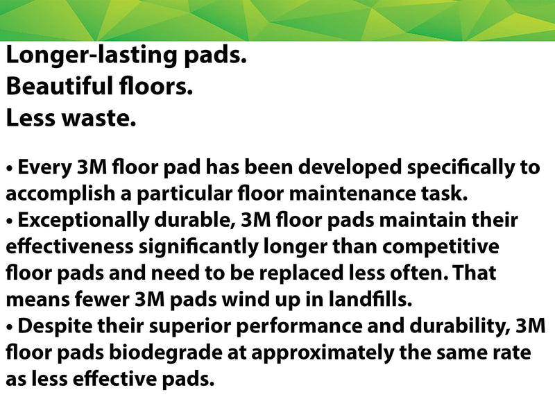 3M White Super Polish Pad 4100, 10 in, 5/Case 10 inches