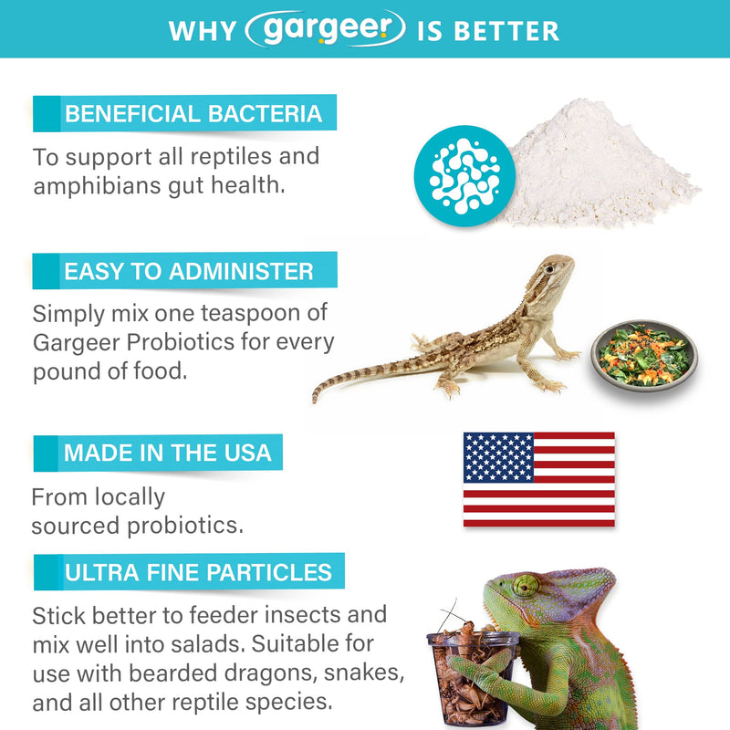 Reptile Probiotics. Improve Appetite, Digestion and Boost Immune System. Supplement 10-12 Pounds of Food with Our 2 Oz Bag. Enjoy! - PawsPlanet Australia