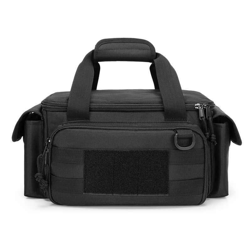Small Tool Bag with Anti-friction and Thick Padded Bottom, Tool Storage Organizer for Men, Tactical Bag, Range Bag, Multi-functional Work Bag for Repairman, Electrician, Carpenters, Handyman Black
