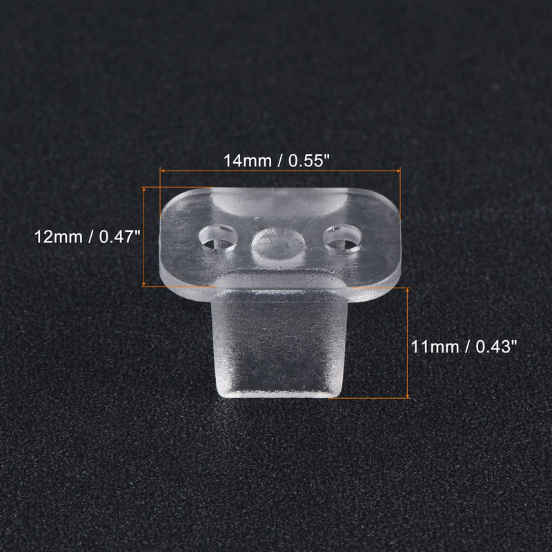 MECCANIXITY LED Neon Mounting Clips, Fixing Clamps Holder for 8mm Neon LED Strip Pack of 200