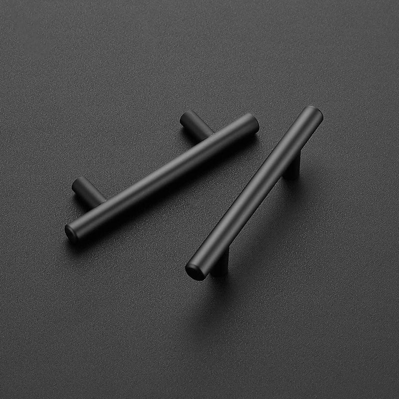 10 Pack |5'' Cabinet Pulls Matte Black Stainless Steel Kitchen Cupboard Handles Cabinet Handles 5”Length, 3” Hole Center 10-Pack 5 Inch (3 Inch Hole Center)