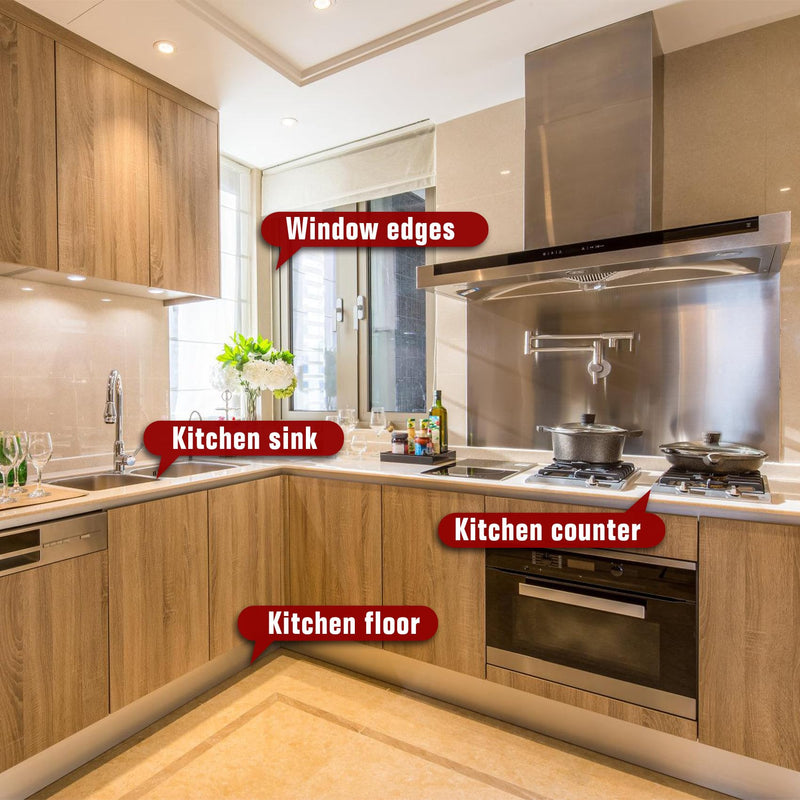 White Caulk Tape, Toilet Caulk Strip, Toilet Sealer Around Toilet Base, Caulk Tape Waterproof Self Adhesive, Traditional Caulking Replacement, Caulking Tape for Bathroom, Bathtub，etc 1