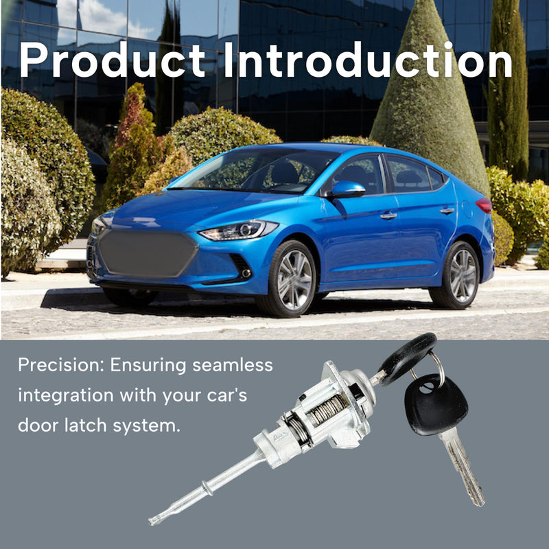 Door Lock Cylinder 2 Keys Fit for Hyundai Elantra 2017 2018 2019 2020 Replace 81970-F2B00 81970F2B00 Lock Core Cylinder Metal Steer Lock