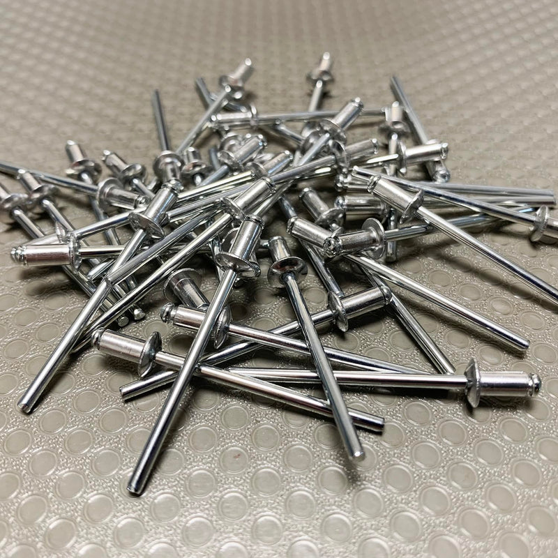 Maozaa 100 PCS 1/8" x 1/4" Aluminum Blind Rivets, 3.2 x 6mm Pop Rivets, Silver 1/8" x 1/4"