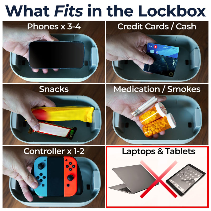 Mindsight Timed Lock Box | Unplug from Phones, Video Games, Social Media, Snacks & Cravings | 3 Modes based on Willpower | Easy to Use | Out of Sight ~ Out of Mind | Boost Your Mental Wellness Standard Charcoal
