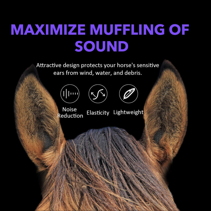 Harrison Howard EaseFit Equestrian Earplugs Horse Foam Ear Plugs Balls 4 PCS-Mars Black Mars Black Medium-3CM