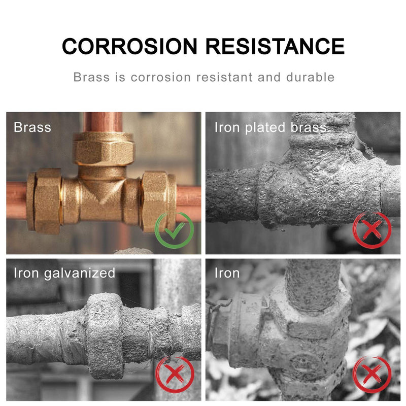 SUNGATOR Solid Brass Pipe Fitting, 1/2-Inch x 1/2-Inch NPT Male Pipe Hex Nipple, 1/2'' Male to 1/2'' Male Brass Pipe Extension Fitting, Brass Hex Nipple for Shower, Oil, Water Line,Spigot,Gas (2-Pack) 1/2" Male NPT-2 Pack