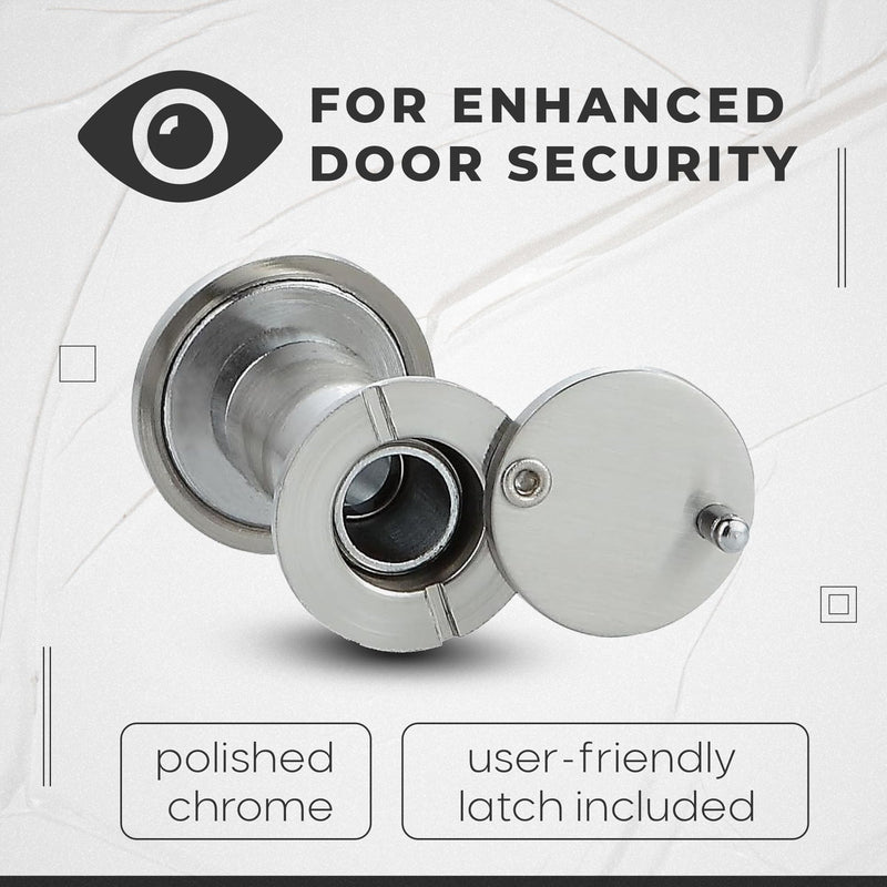 – Peep Holes for Door – Peephole with 200° Wide Viewing Angle – Peephole for Front Door – for Enhanced Door Security – Easy Installation – Includes Drill & Allen Wrench – Pack of 3 3x Peephole Set + Drill Bit