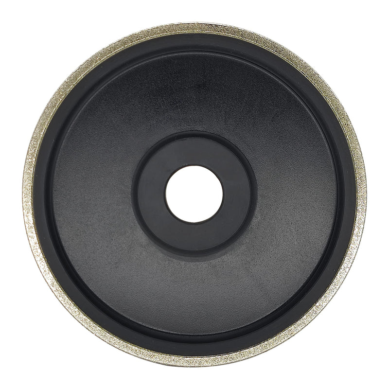 Diamond Lapidary Jewelry Grinding Wheel 6 Inch with 1 Inch Arbor Hole, Diamond Grinding Wheel for Gem, Marble, Granite, Glass, Ceramics, Cemented Carbide, 80 Grit Grit 80