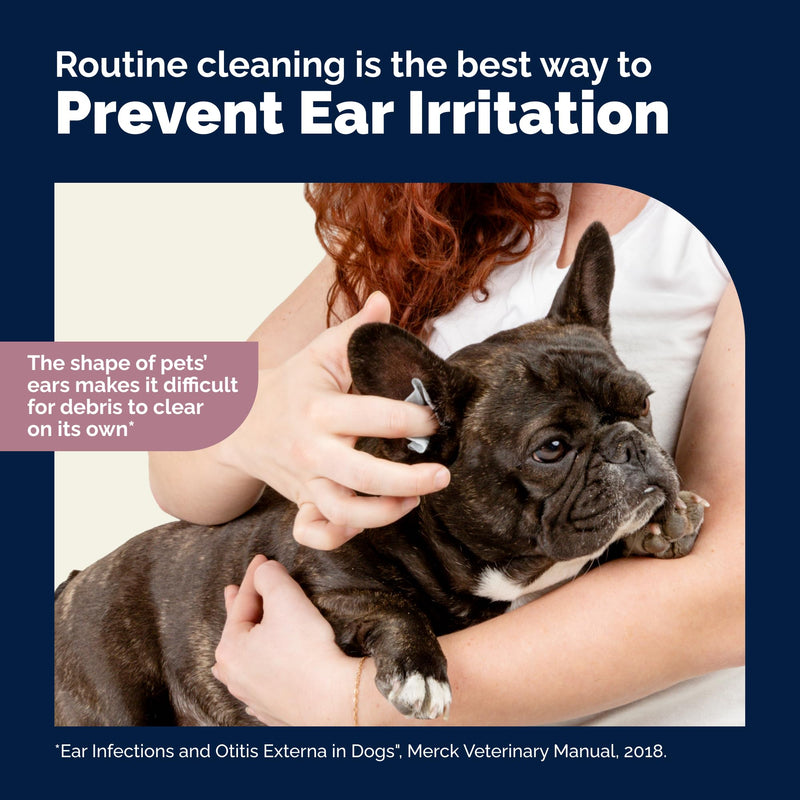 VETNIQUE Oticbliss Advanced Cleaning Ear Wipes for Dogs & Cats for Odor Control, Dirt and Wax Removal with Soothing Aloe Vera, Drying Agent and Vitamin E, Clear the Ear 100ct Wipes Animal Print